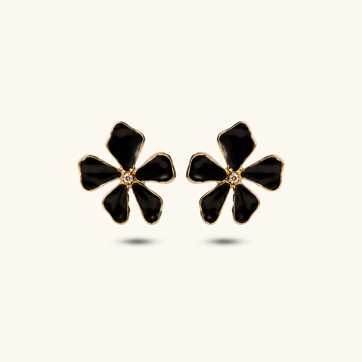 Midnight Blossom Statement Stud Earrings - Image 2