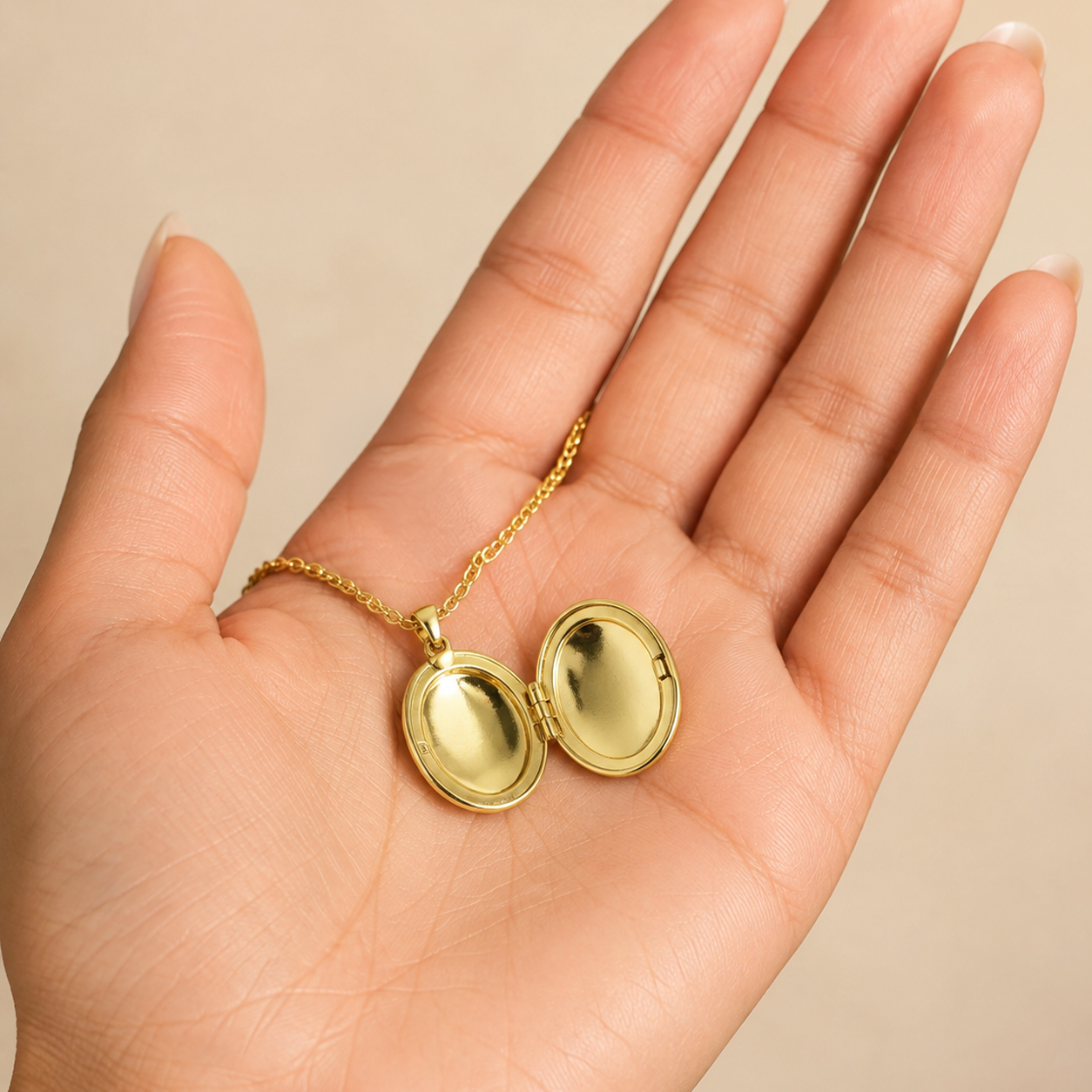 Vintage Meadow Purple Enamel Locket Necklace - Image 3